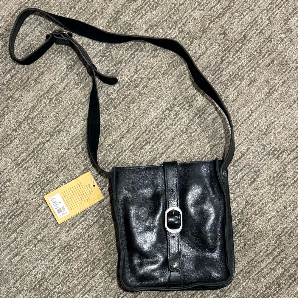 Patricia Nash Black Leather Crossbody Bag